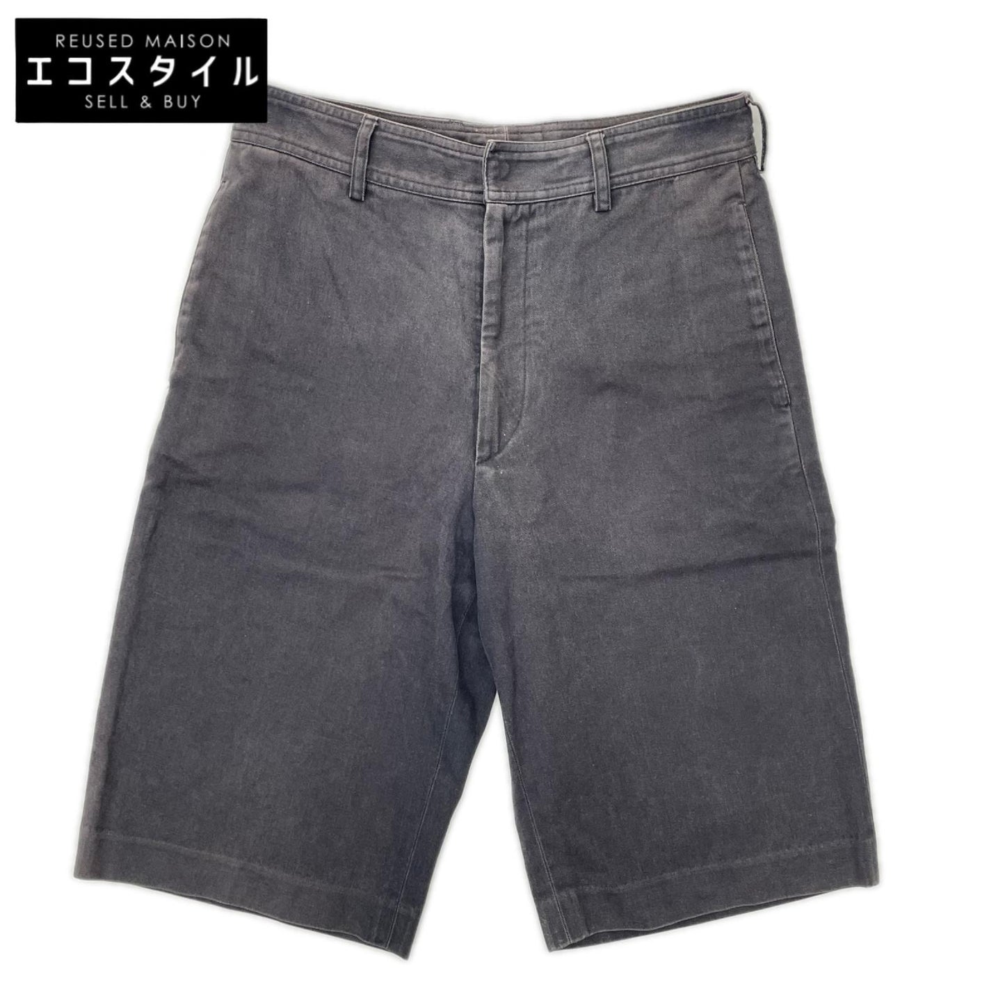 DRIES VAN NOTEN ドリスヴァンノッテン 1157-343-0396 ブラック フェード加工 コットンリネンショーツ ボトムス
