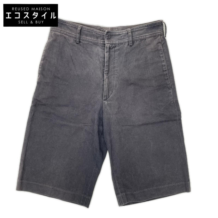 DRIES VAN NOTEN ドリスヴァンノッテン 1157-343-0396 ブラック フェード加工 コットンリネンショーツ ボトムス