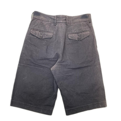 DRIES VAN NOTEN ドリスヴァンノッテン 1157-343-0396 ブラック フェード加工 コットンリネンショーツ ボトムス