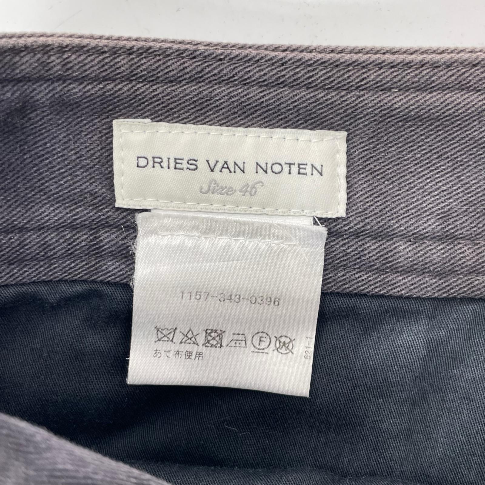 DRIES VAN NOTEN ドリスヴァンノッテン 1157-343-0396 ブラック フェード加工 コットンリネンショーツ ボトムス