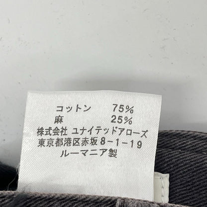 DRIES VAN NOTEN ドリスヴァンノッテン 1157-343-0396 ブラック フェード加工 コットンリネンショーツ ボトムス