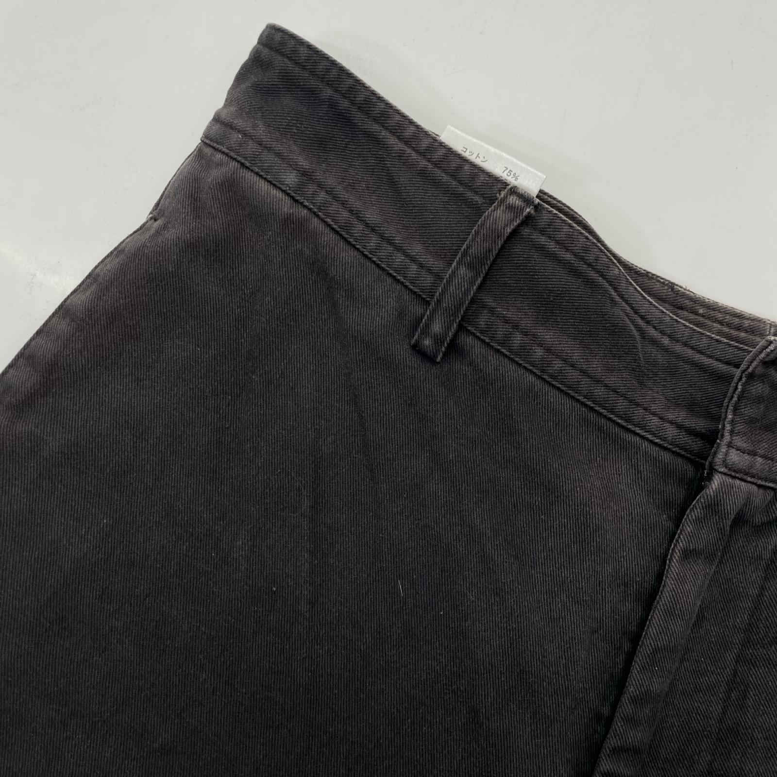 DRIES VAN NOTEN ドリスヴァンノッテン 1157-343-0396 ブラック フェード加工 コットンリネンショーツ ボトムス