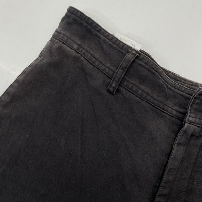 DRIES VAN NOTEN ドリスヴァンノッテン 1157-343-0396 ブラック フェード加工 コットンリネンショーツ ボトムス