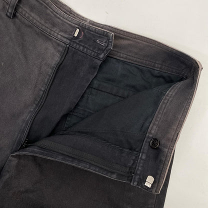 DRIES VAN NOTEN ドリスヴァンノッテン 1157-343-0396 ブラック フェード加工 コットンリネンショーツ ボトムス