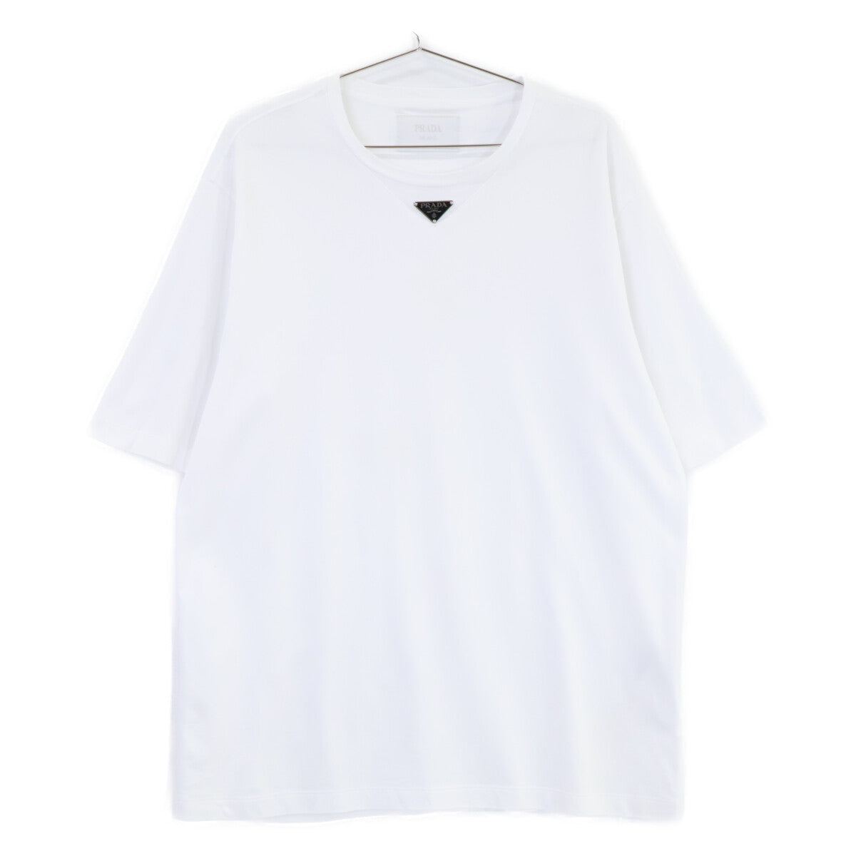 PRADA プラダ UJIN861 三角 トライアングルロゴプレート コットン クルーネック トップス