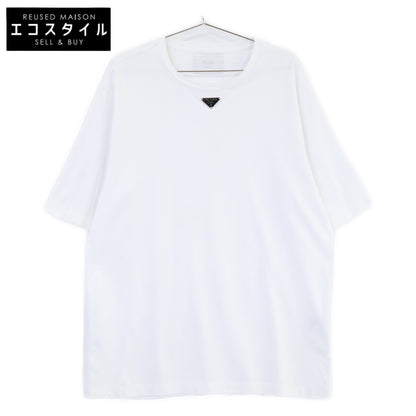 PRADA プラダ UJIN861 三角 トライアングルロゴプレート コットン クルーネック トップス