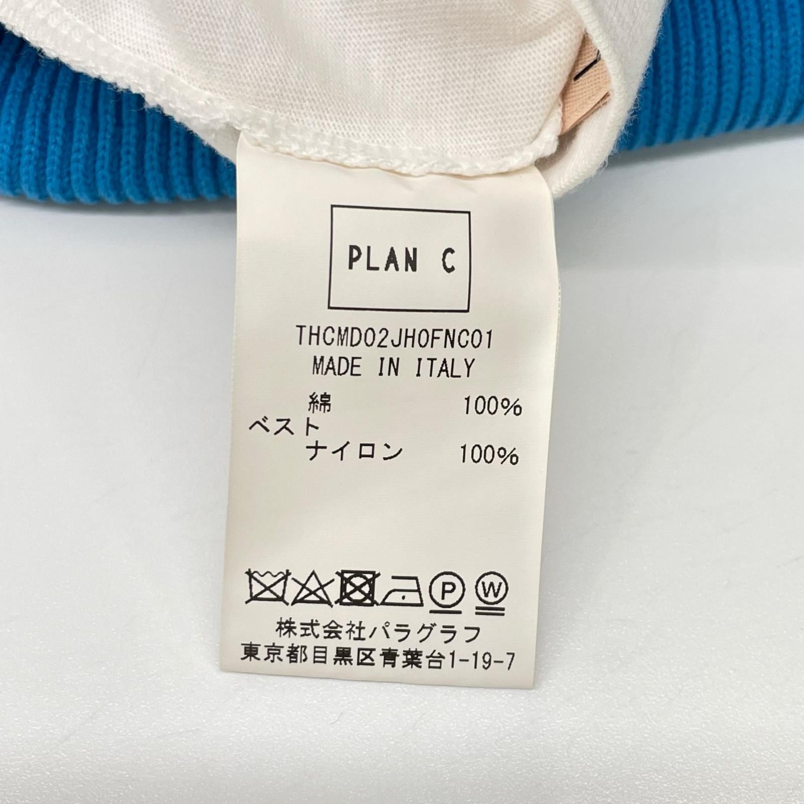 Plan C プランシー THCMD02JH0FNC01 コットン ニット 切替トップス トップス