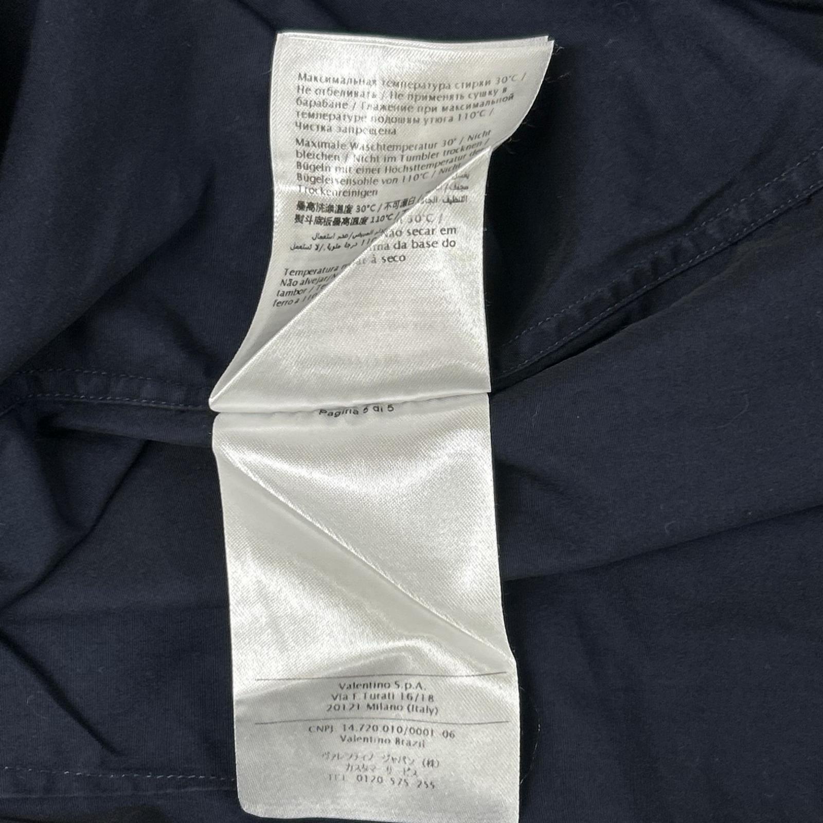 S.VALENTINO バレンチノ ネイビー 長袖シャツ トップス