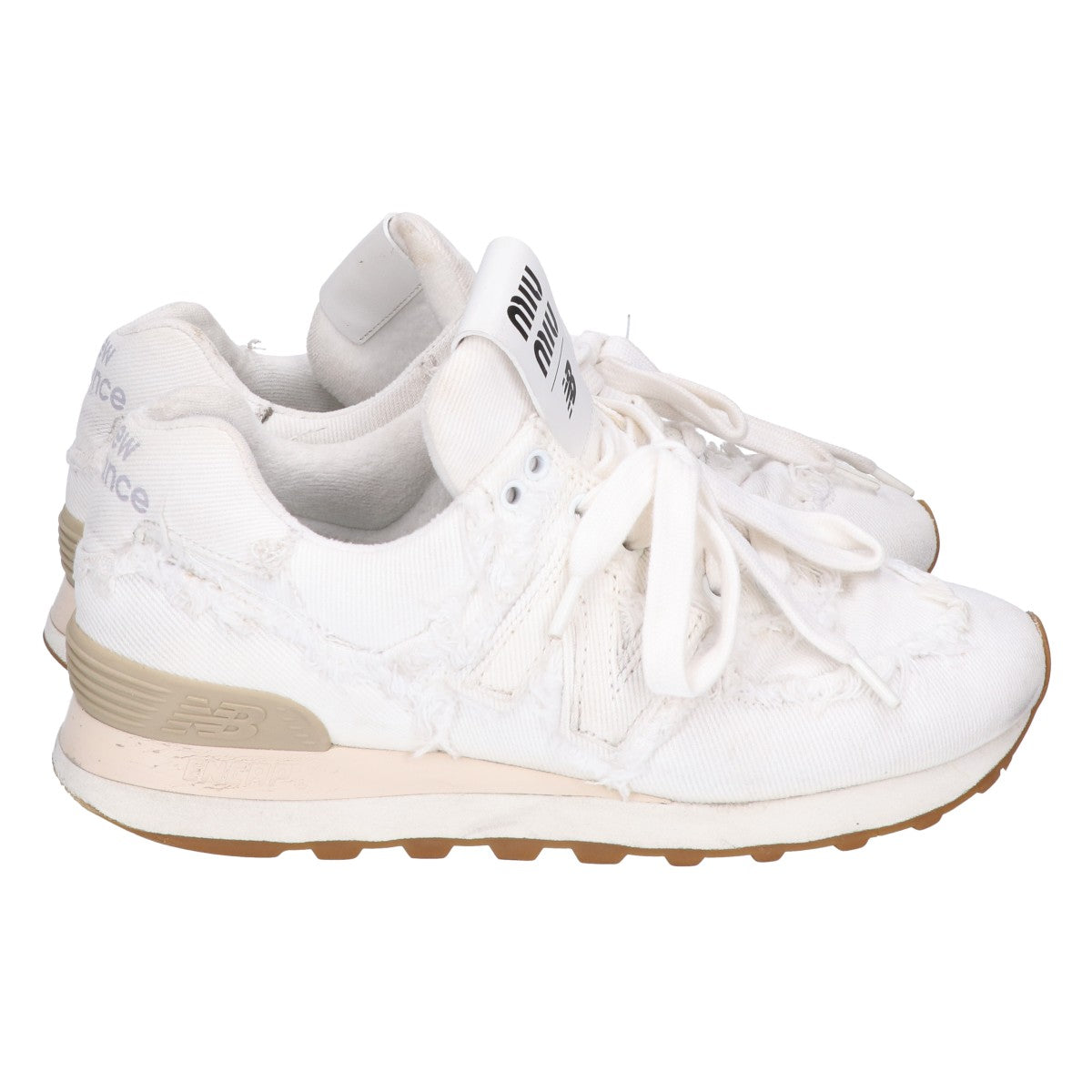 MIUMIU ミュウミュウ x NEW BALANCE 574 Denim Colonial デニムローカットスニーカー シューズ