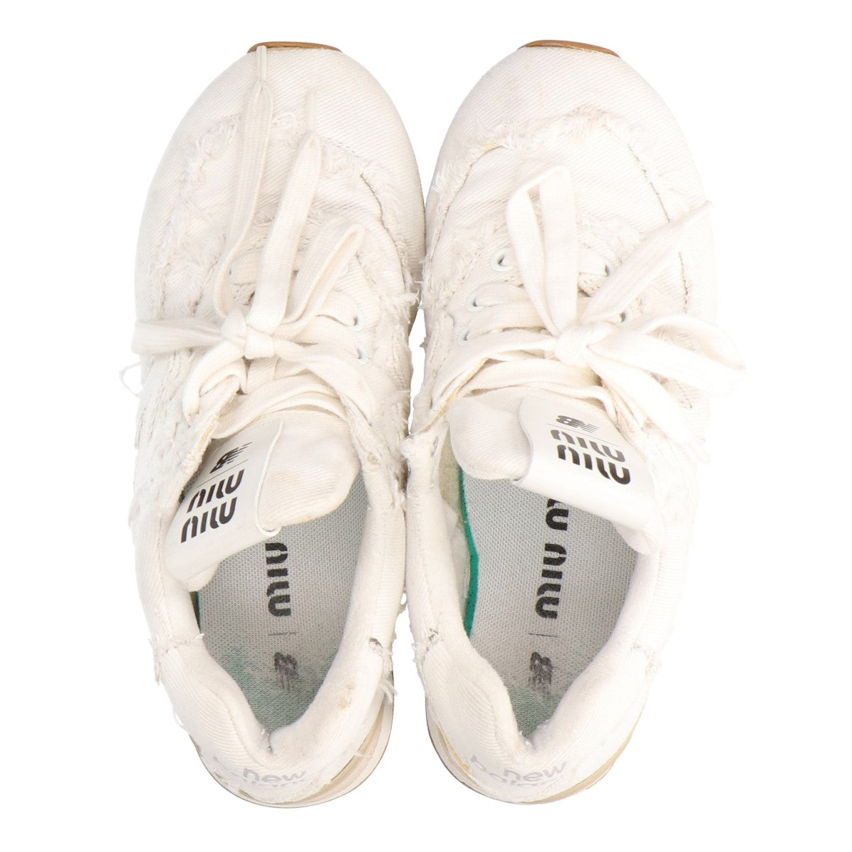 MIUMIU ミュウミュウ x NEW BALANCE 574 Denim Colonial デニムローカットスニーカー シューズ