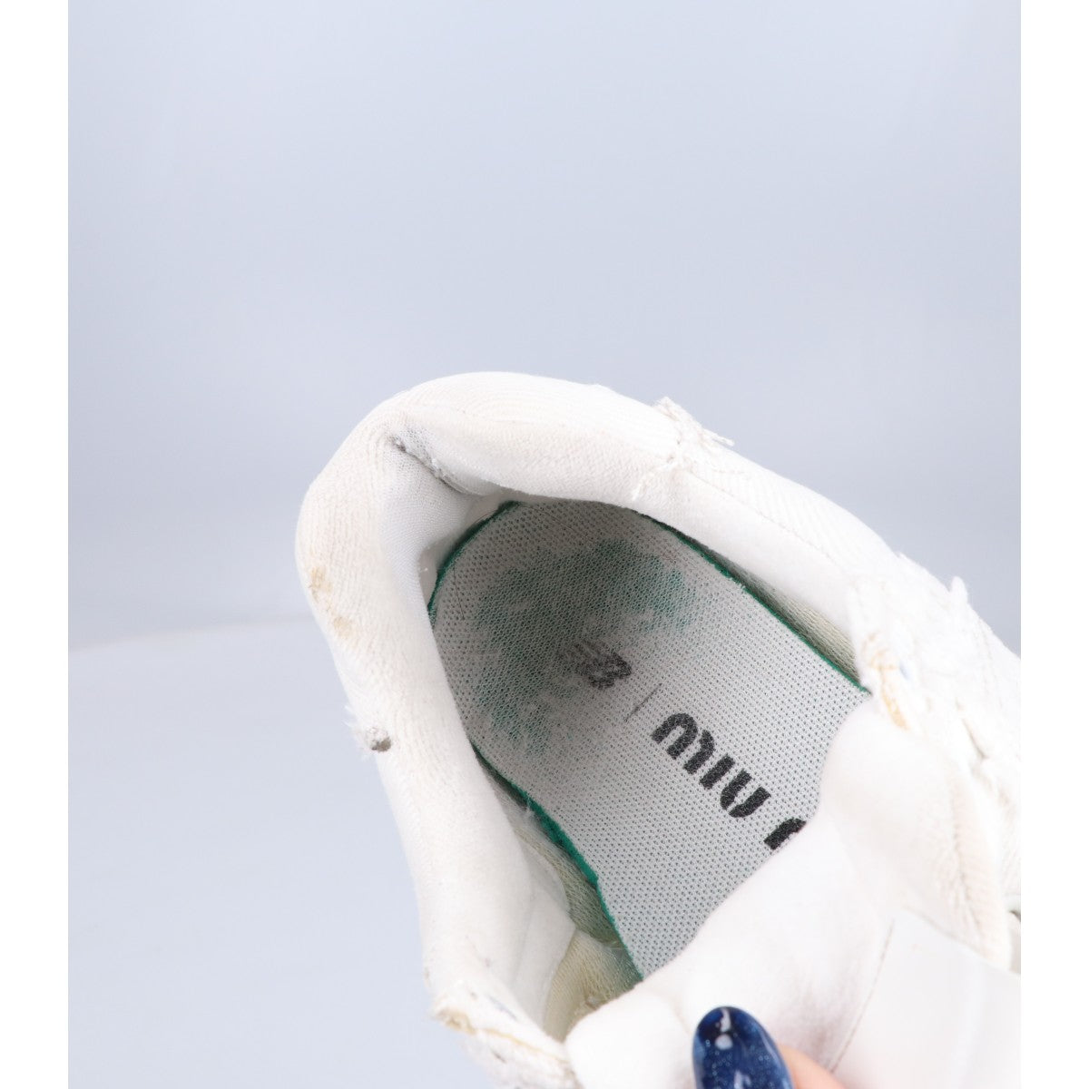 MIUMIU ミュウミュウ x NEW BALANCE 574 Denim Colonial デニムローカットスニーカー シューズ