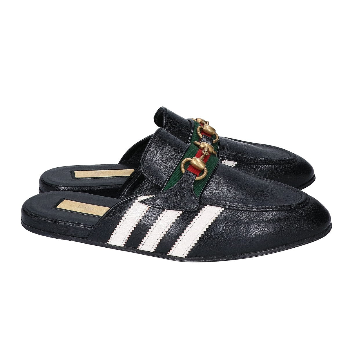 GUCCI グッチ ｘadidas アディダス ホースビット/スリーライン レザー サンダル シューズ