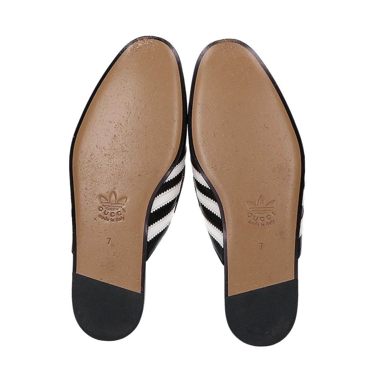 GUCCI グッチ ｘadidas アディダス ホースビット/スリーライン レザー サンダル シューズ