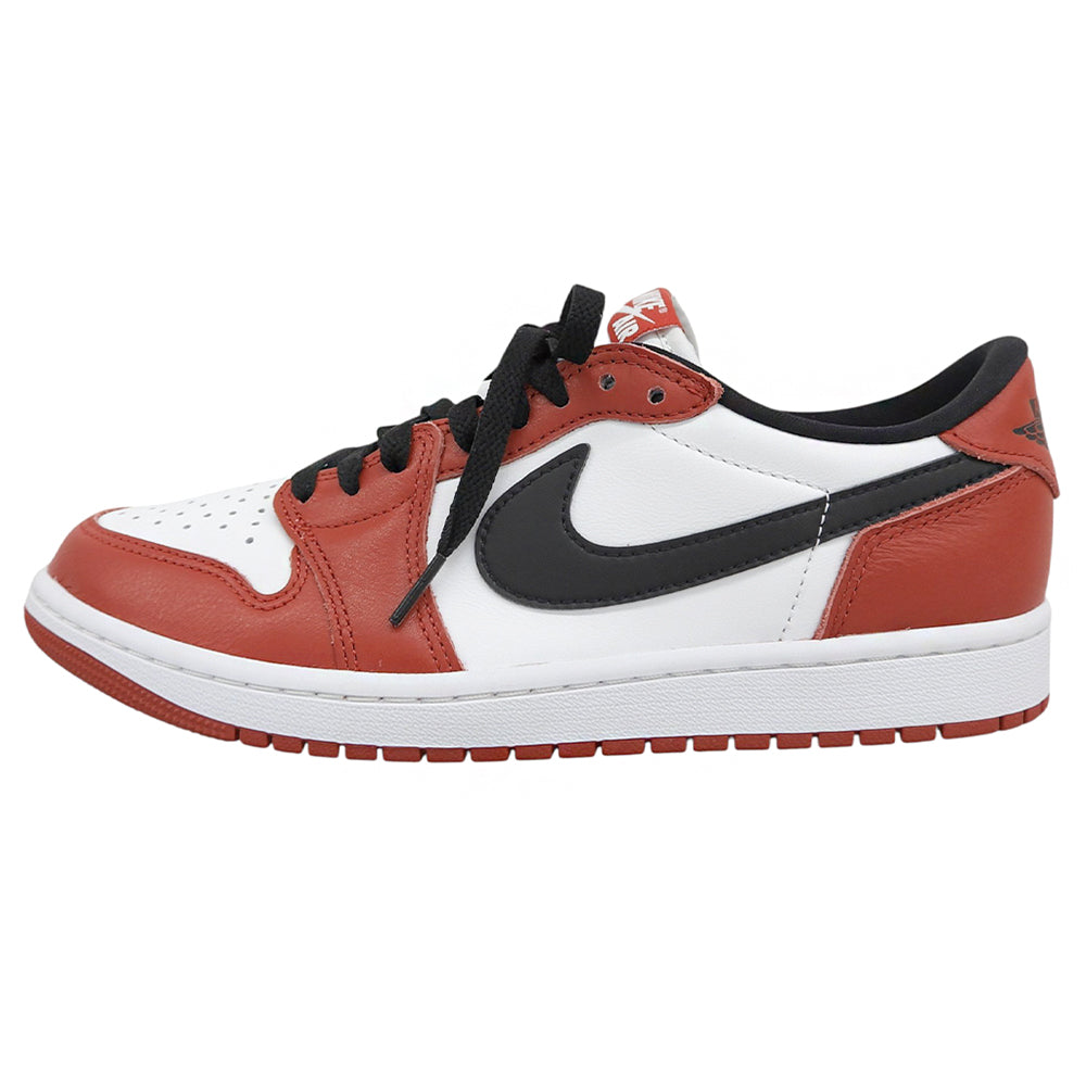 NIKE ナイキ 新品同様 シカゴ エアジョーダン1 RETRO LOW OG スニーカー シューズ メンズ ホワイト×レッド 26.5cm HQ6998-600 シューズ