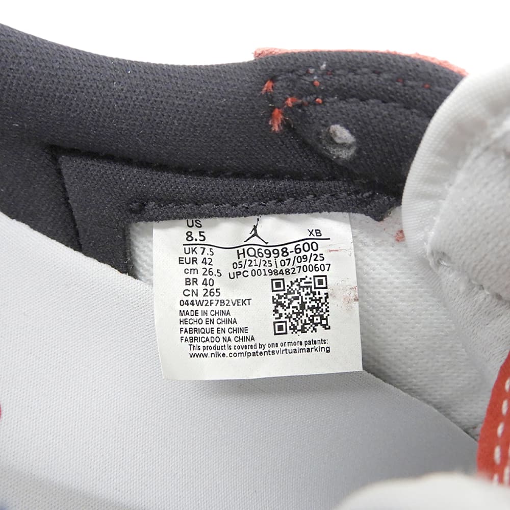 NIKE ナイキ 新品同様 シカゴ エアジョーダン1 RETRO LOW OG スニーカー シューズ メンズ ホワイト×レッド 26.5cm HQ6998-600 シューズ