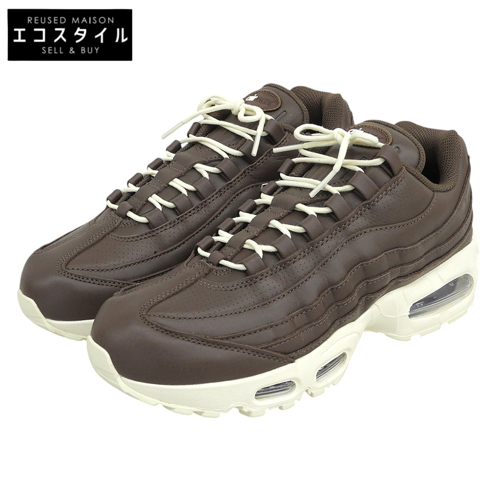 NIKE ナイキ 美品 Big Bubble エアマックス95 レザー スニーカー シューズ メンズ ブラウン 27cm IM0696-200 シューズ