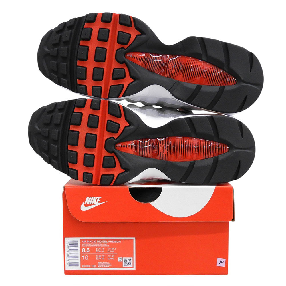 NIKE ナイキ 新品同様 Big Bubble エアマックス95 PRM シューズ メンズ ホワイト×グレー 26.5cm IB7862-100 シューズ