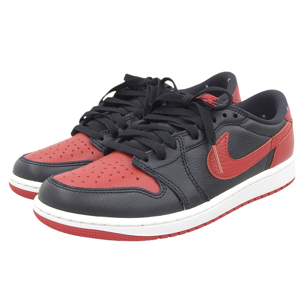 NIKE ナイキ 新品同様 エアジョーダン1 レトロ Low OG シューズ メンズ ブラック×レッド 26.5cm IW6276ー001 シューズ