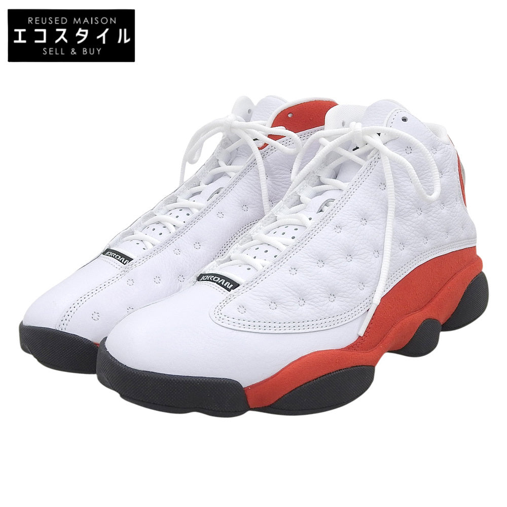 NIKE ナイキ 新品同様 エアジョーダン13 レトロ ハイカット シューズ メンズ ホワイト×レッド 27cm 414571-102 シューズ