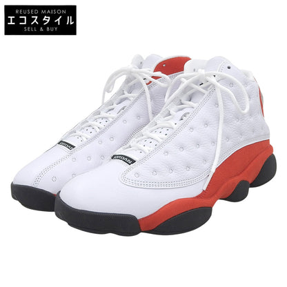 NIKE ナイキ 新品同様 エアジョーダン13 レトロ ハイカット シューズ メンズ ホワイト×レッド 27cm 414571-102 シューズ