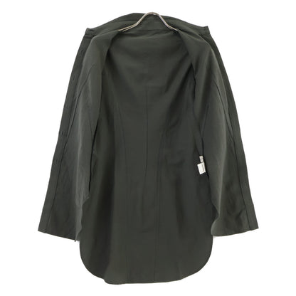 Yohji Yamamoto FEMME ヨウジヤマモトファム F0-B08-023 コットンキュプラダーツシェイプシャツ チャコール トップス