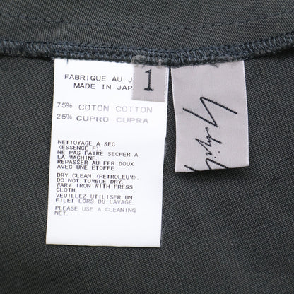 Yohji Yamamoto FEMME ヨウジヤマモトファム F0-B08-023 コットンキュプラダーツシェイプシャツ チャコール トップス
