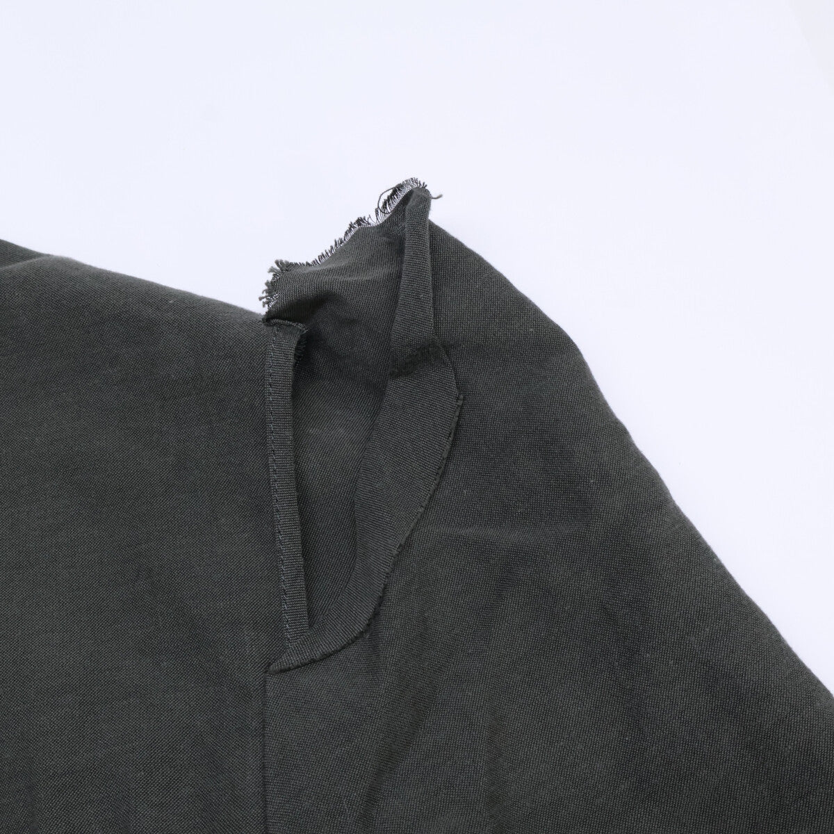 Yohji Yamamoto FEMME ヨウジヤマモトファム F0-B08-023 コットンキュプラダーツシェイプシャツ チャコール トップス
