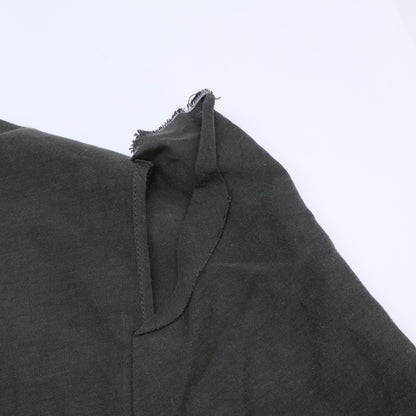Yohji Yamamoto FEMME ヨウジヤマモトファム F0-B08-023 コットンキュプラダーツシェイプシャツ チャコール トップス