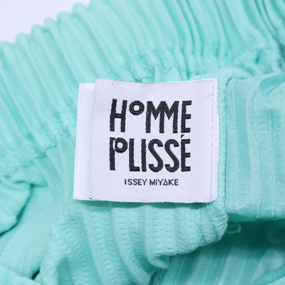 HOMME PLISSE ISSEY MIYAKE オムプリッセ イッセイミヤケ HP41JF104 ブルー プリーツワイドパンツ ボトムス