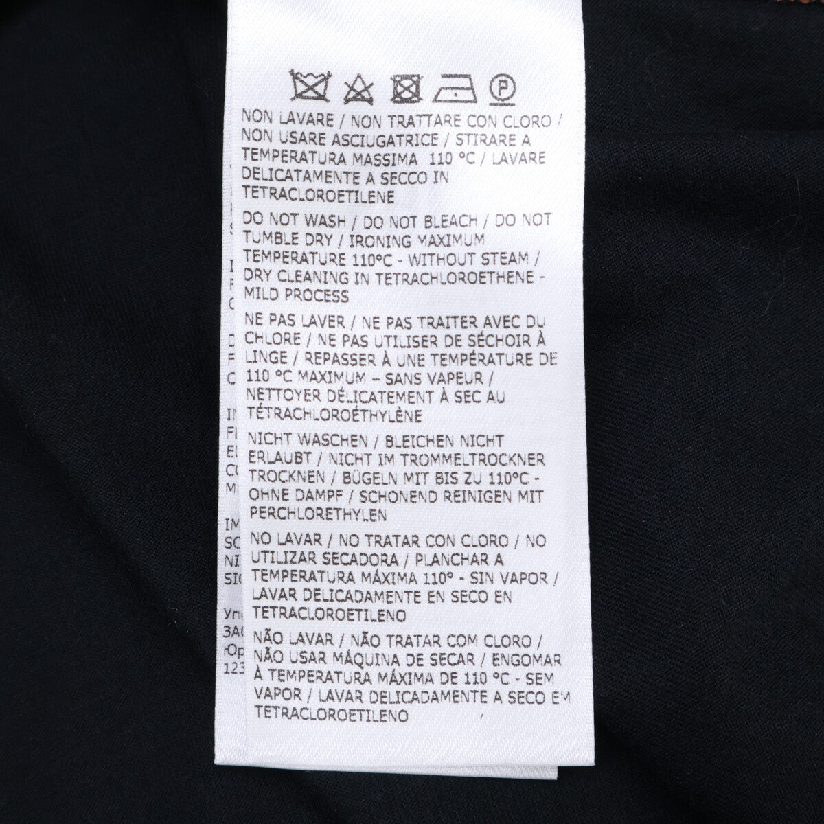 SalvatoreFerragamo サルバトーレフェラガモ ブラック シルク切替 ガンチーニ Tシャツ トップス
