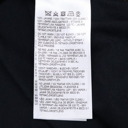 SalvatoreFerragamo サルバトーレフェラガモ ブラック シルク切替 ガンチーニ Tシャツ トップス