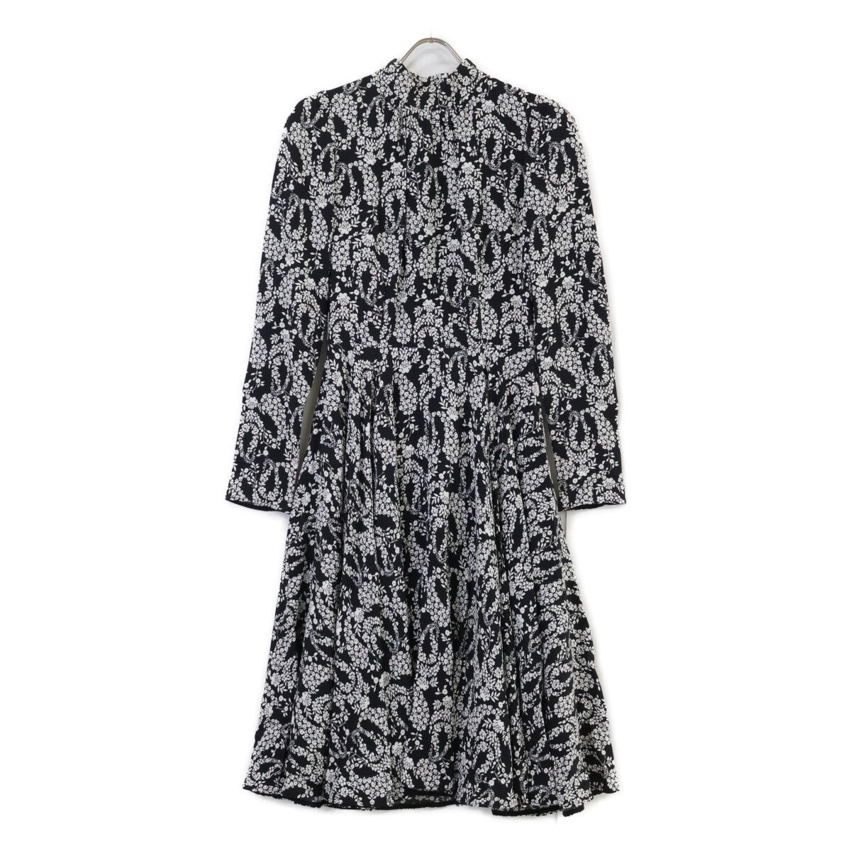 DOLCE&GABBANA ドルチェアンドガッバーナ F6SR7T ブラック ホワイト レーヨン 裏地シルクワンピース ワンピース