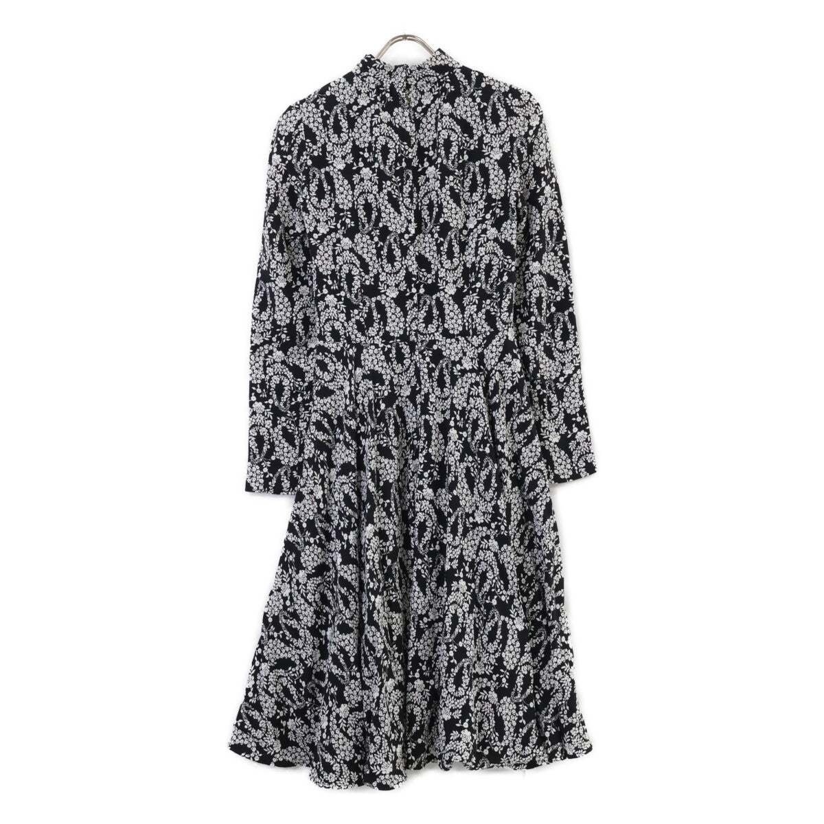 DOLCE&GABBANA ドルチェアンドガッバーナ F6SR7T ブラック ホワイト レーヨン 裏地シルクワンピース ワンピース