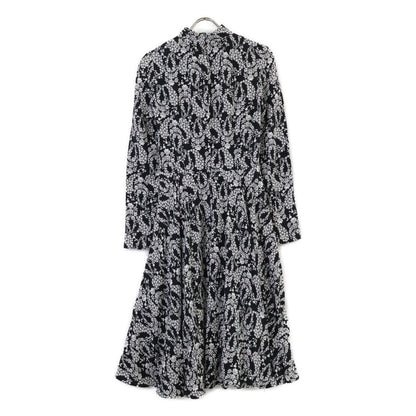 DOLCE&GABBANA ドルチェアンドガッバーナ F6SR7T ブラック ホワイト レーヨン 裏地シルクワンピース ワンピース