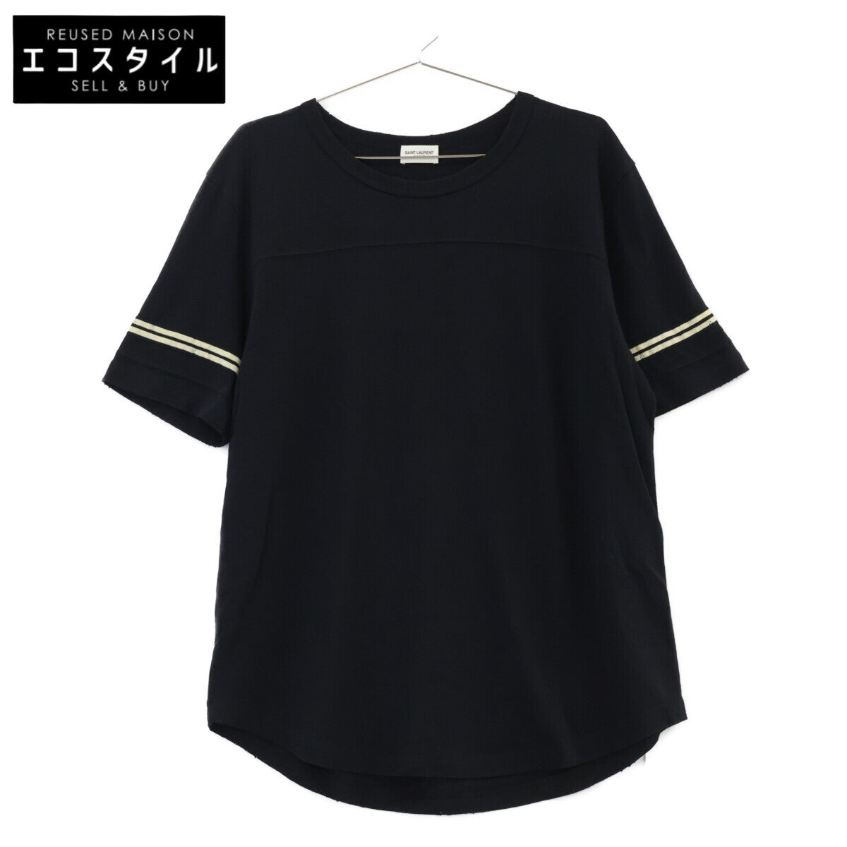 SAINT LAURENT PARIS サンローランパリ 624992 半袖シャツ ダメージ加工バックプリントT トップス