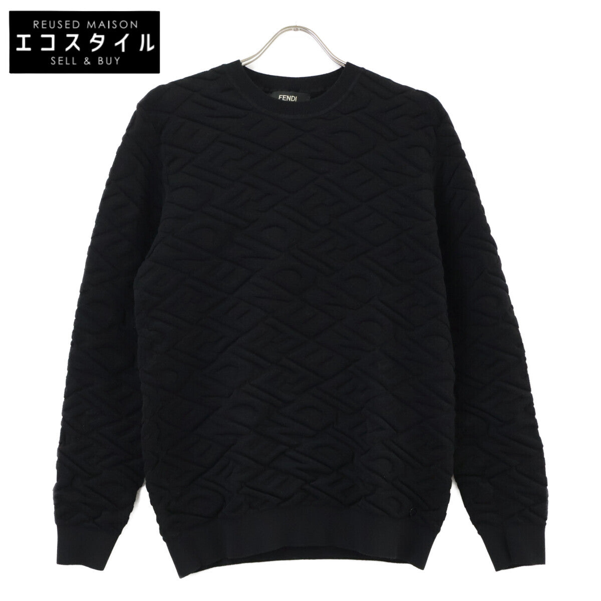 FENDI フェンディ FZX061 AL3M FF柄 ニット ブラック トップス