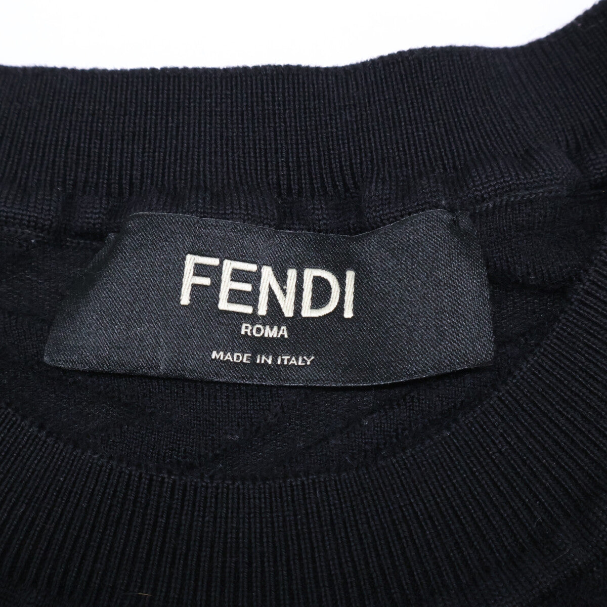 FENDI フェンディ FZX061 AL3M FF柄 ニット ブラック トップス