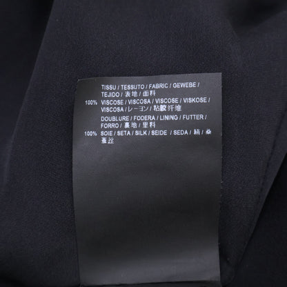 SAINT LAURENT PARIS サンローランパリ 422940 ブラック レーヨン 裏地シルク 半袖ワンピース ワンピース