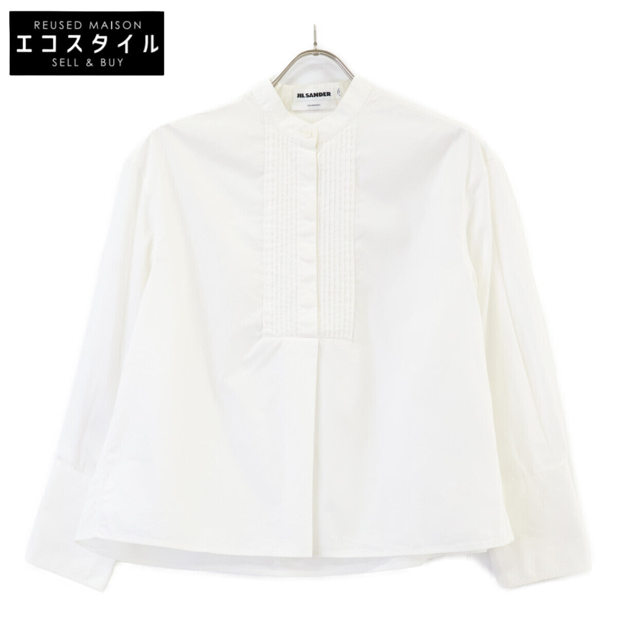JILSANDER ジルサンダー THURSDAY 7デイズシャツ バンドカラー ホワイト トップス