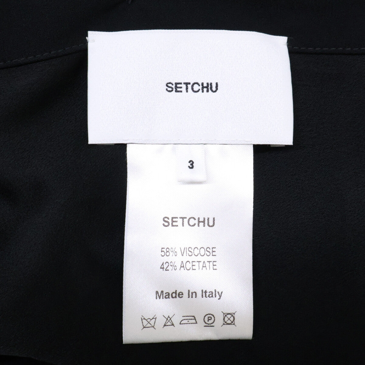 SETCHU セッチュウ ブラック レーヨン 変形ワンピース ドレス ワンピース