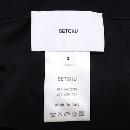 SETCHU セッチュウ ブラック レーヨン 変形ワンピース ドレス ワンピース
