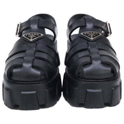 PRADA プラダ 1X853M モノリス ラバー トライアングルプレート サンダル シューズ