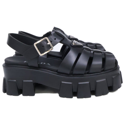 PRADA プラダ 1X853M モノリス ラバー トライアングルプレート サンダル シューズ