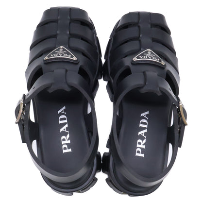 PRADA プラダ 1X853M モノリス ラバー トライアングルプレート サンダル シューズ