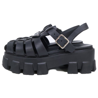 PRADA プラダ 1X853M モノリス ラバー トライアングルプレート サンダル シューズ