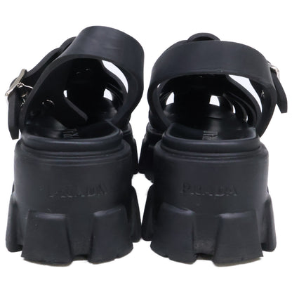PRADA プラダ 1X853M モノリス ラバー トライアングルプレート サンダル シューズ