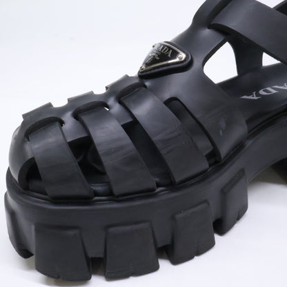 PRADA プラダ 1X853M モノリス ラバー トライアングルプレート サンダル シューズ