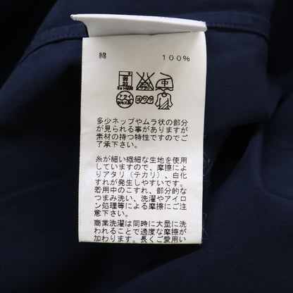 HERMES エルメス ネイビー セリエボタン 比翼シャツ トップス