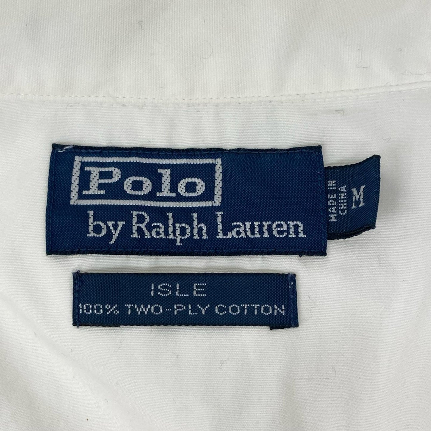 POLObyRalphLauren ポロラルフローレン 90s ISLE ホワイト 長袖 キューバシャツ 開襟 トップス
