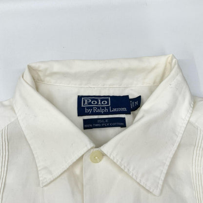POLObyRalphLauren ポロラルフローレン 90s ISLE ホワイト 長袖 キューバシャツ 開襟 トップス